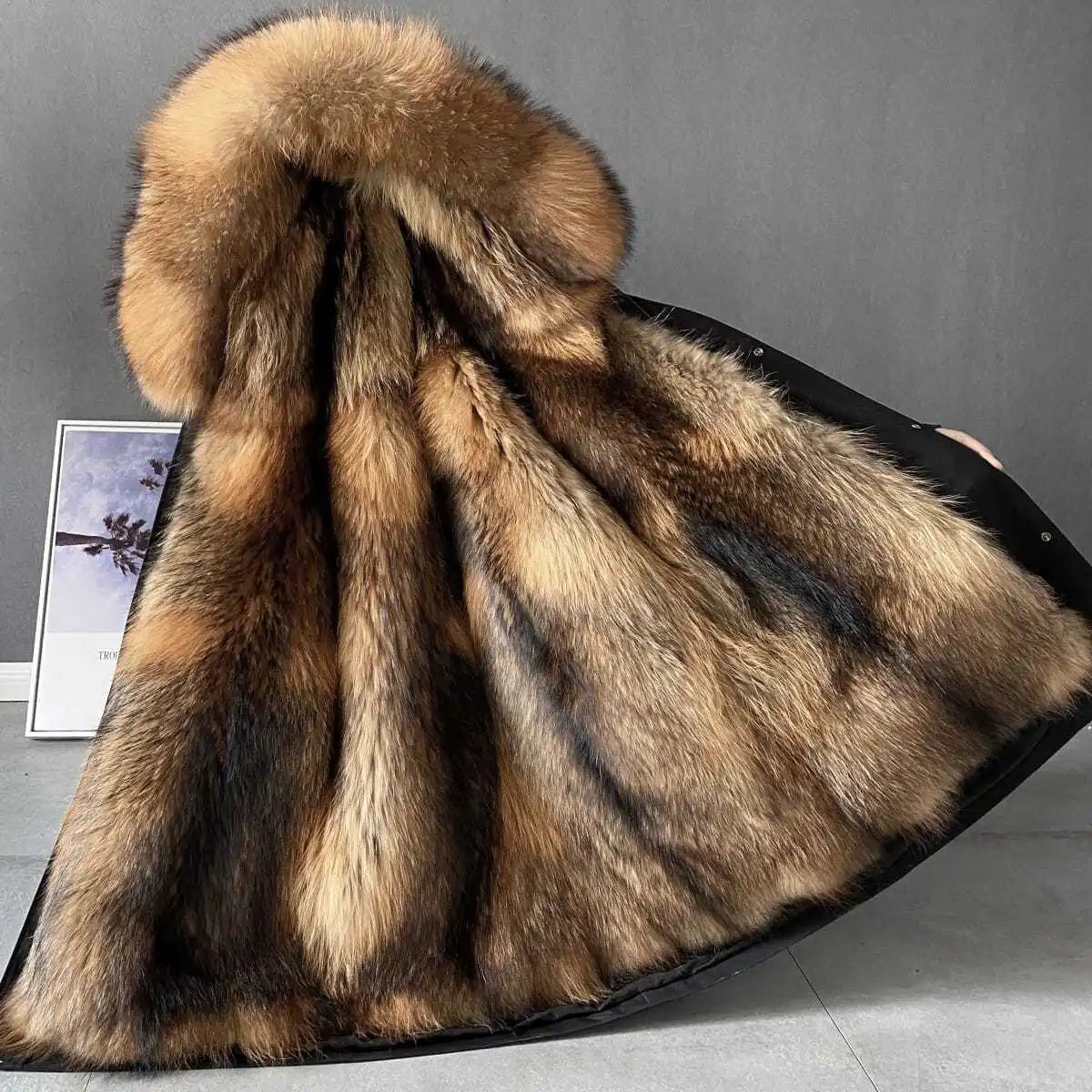 Beautiful and Gracious  Removable  Hooded  Fur Parka