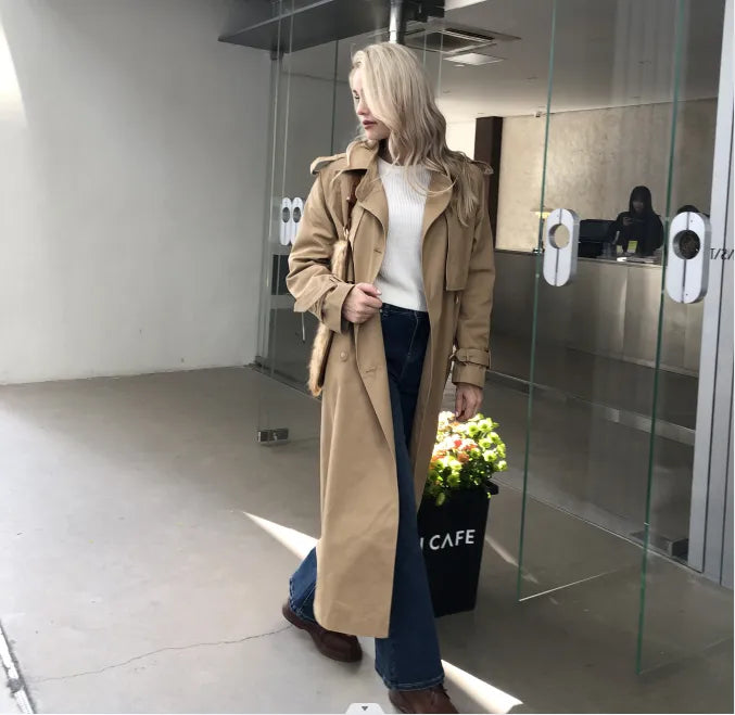 Stylish Cotton Long Trench Coat