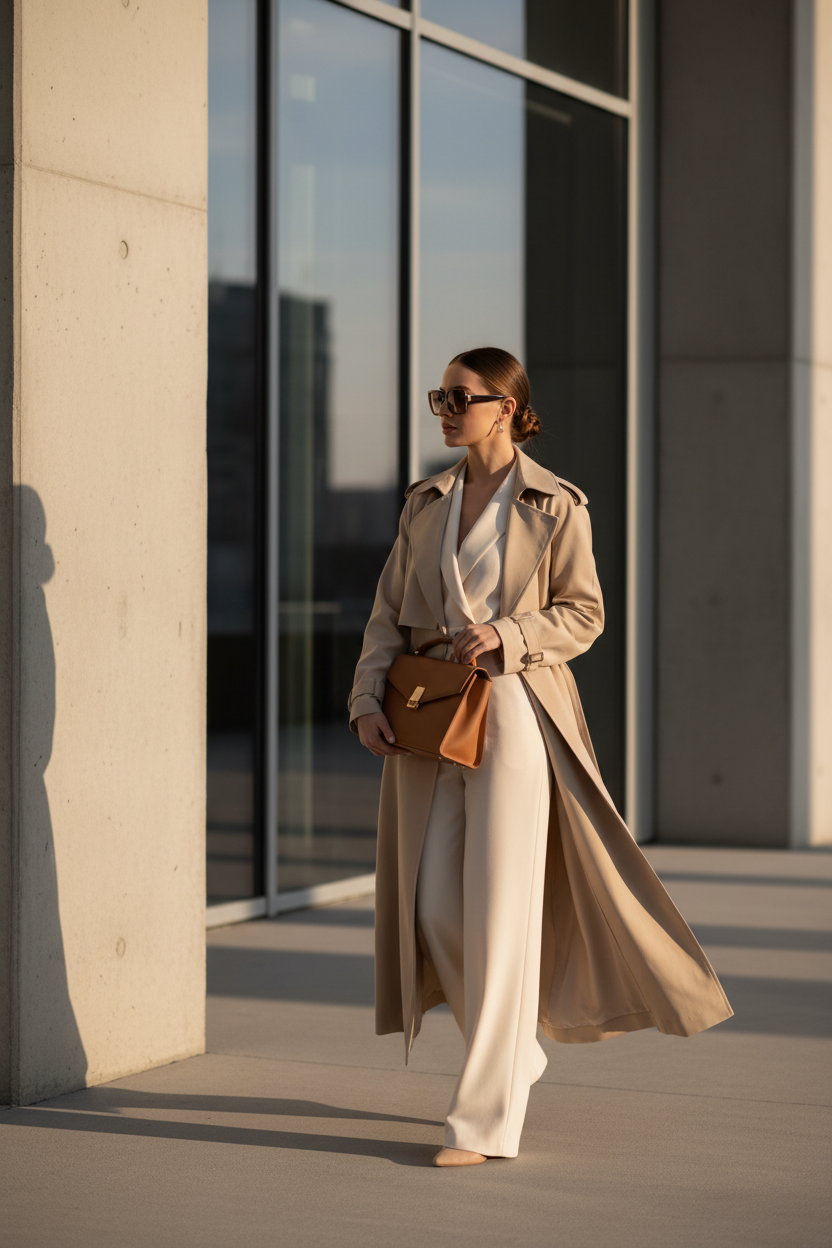 Beige Trench - Urban Editorial