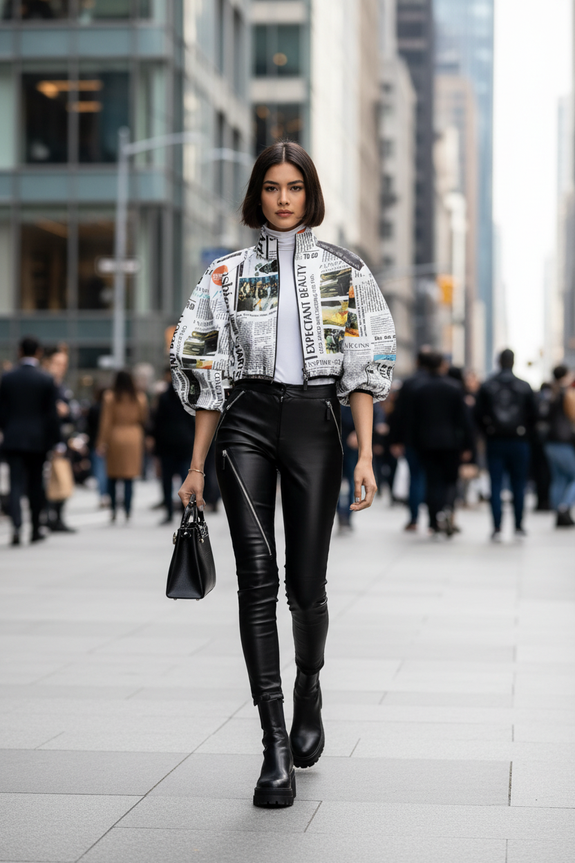 Newsprint Jacket Editorial Photoshoot