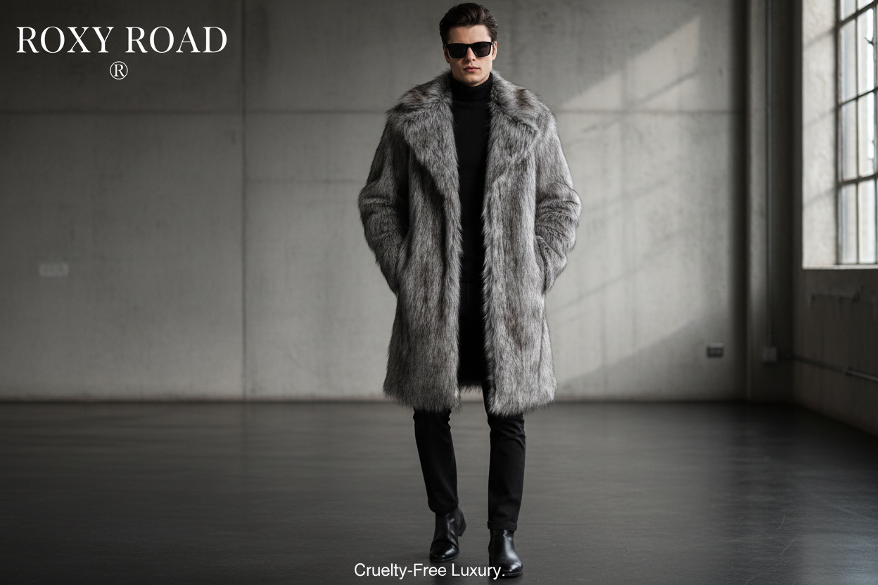 Roxy Road Men's Long Fur Coat Preview